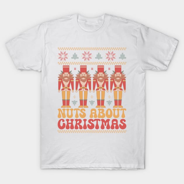 Nutcracker Jamboree: Nuts About Christmas Ugly Sweater T-Shirt by ThriceCursedPod